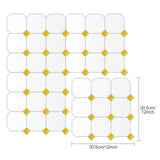 MORCART White and Gold Octagon MT1479C-30 - sheet dimensions