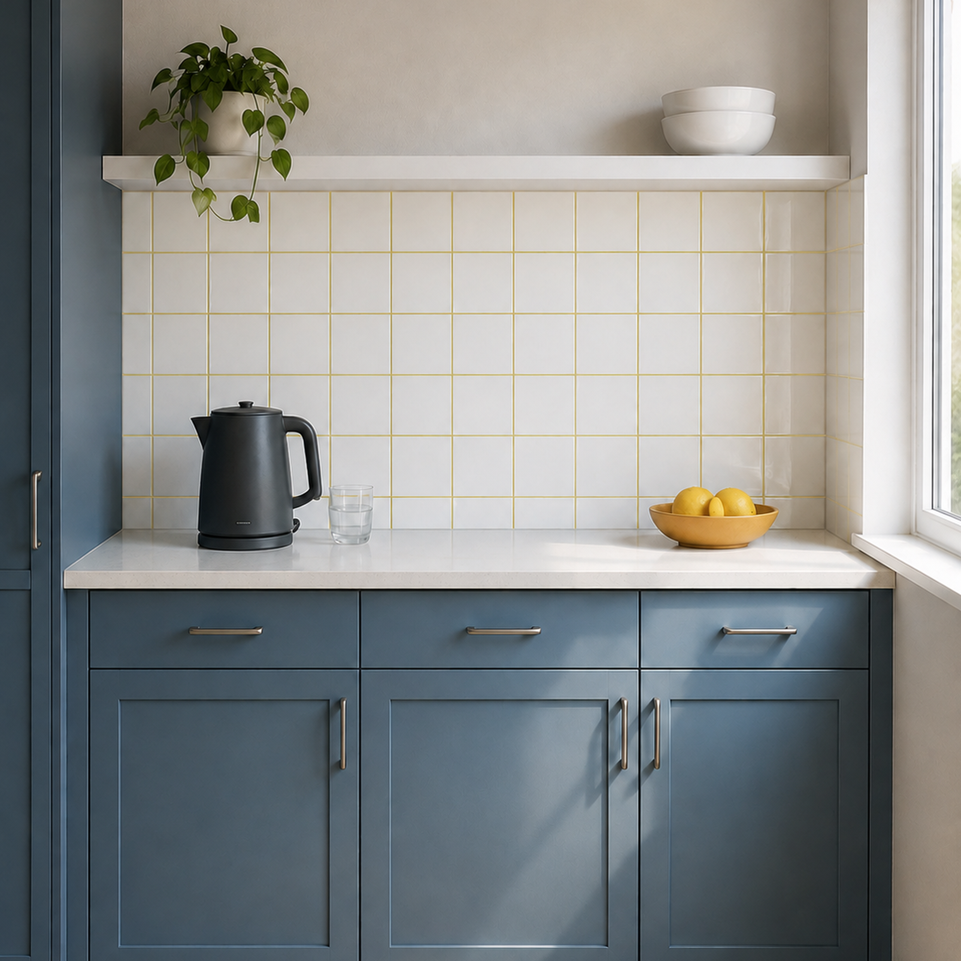 Yellow & White Square Grid