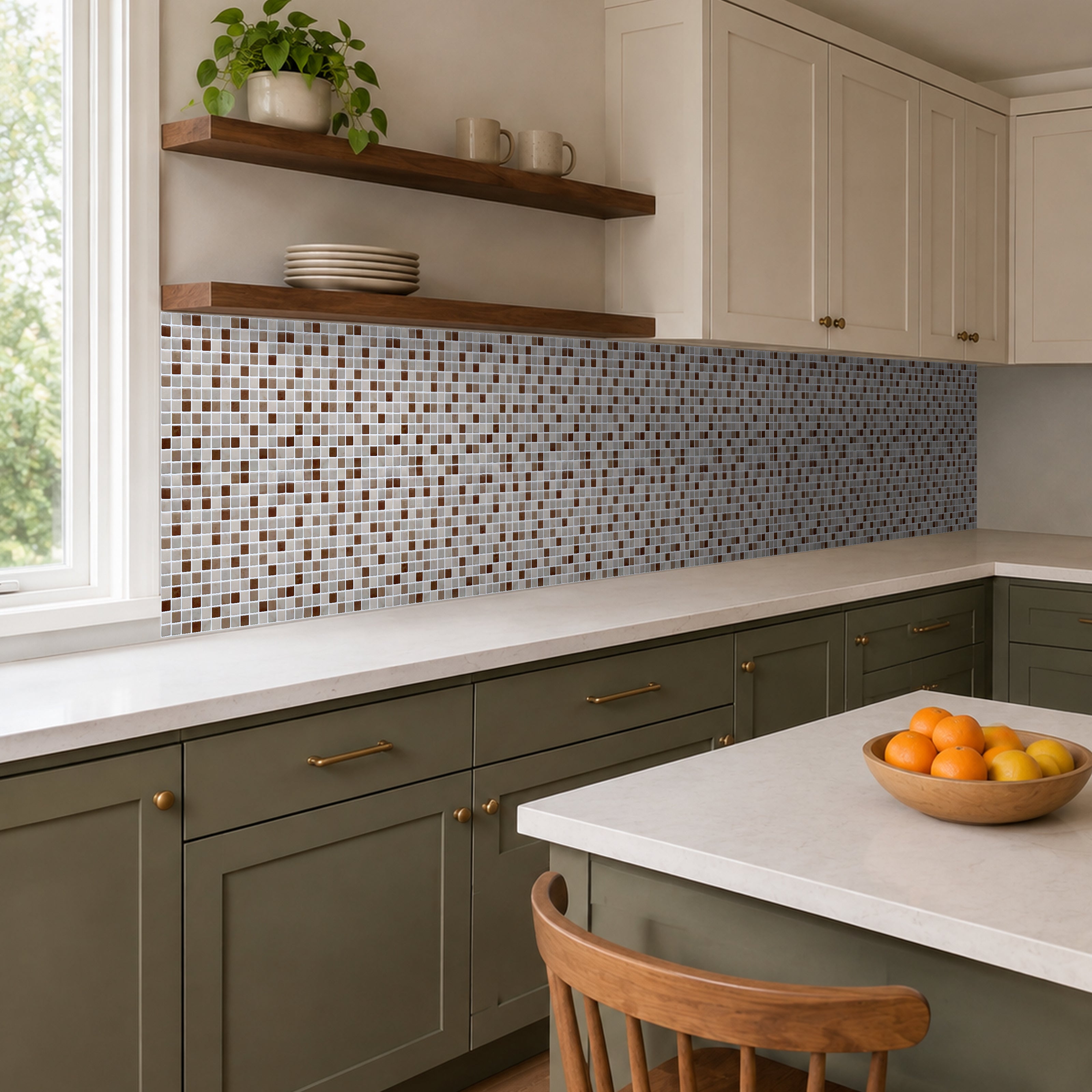 Light Taupe Micro Mosaic