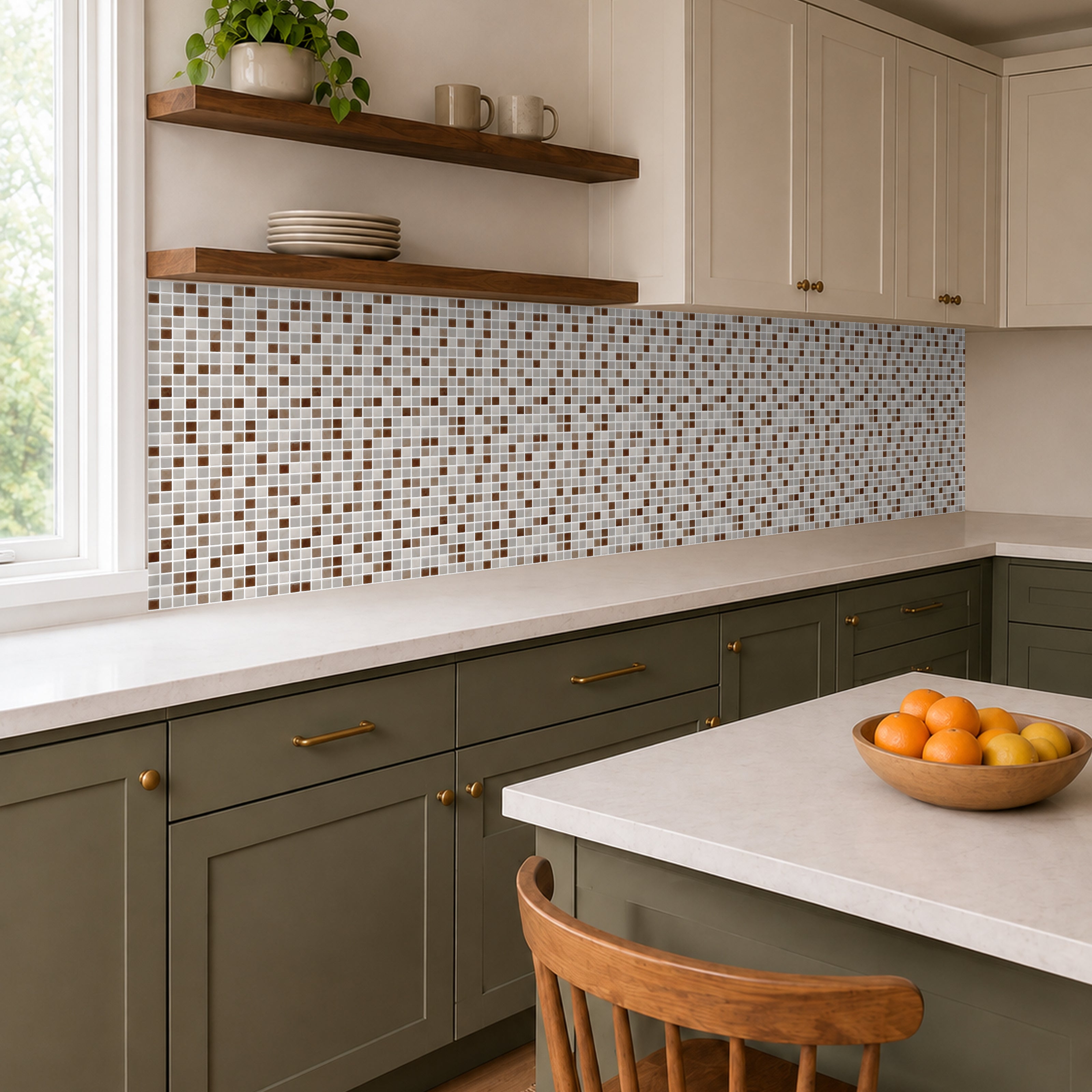 Light Taupe Micro Mosaic
