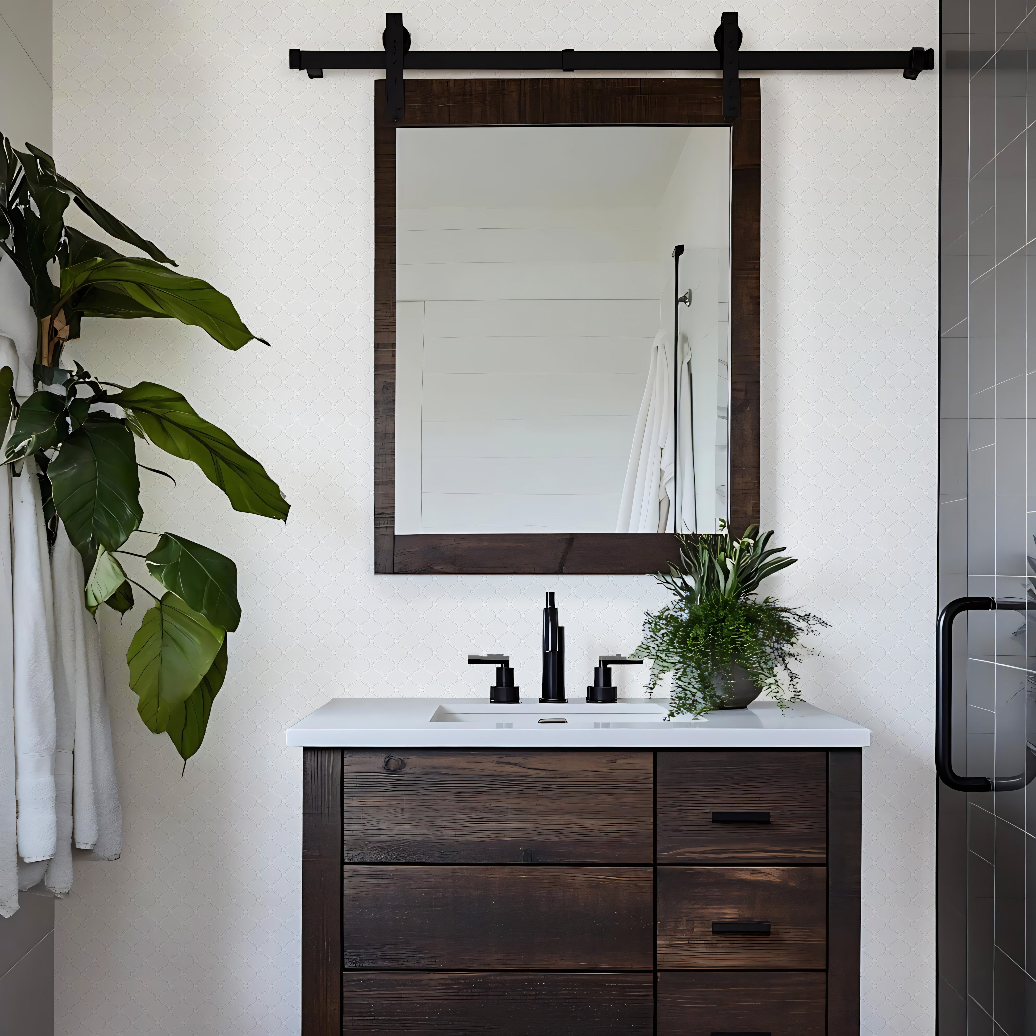 MORCART MT1600 Arabesque wall tiles, factory vanity reference