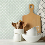 MORCART MT1602 Arabesque wall tiles, factory kitchen counter detail reference