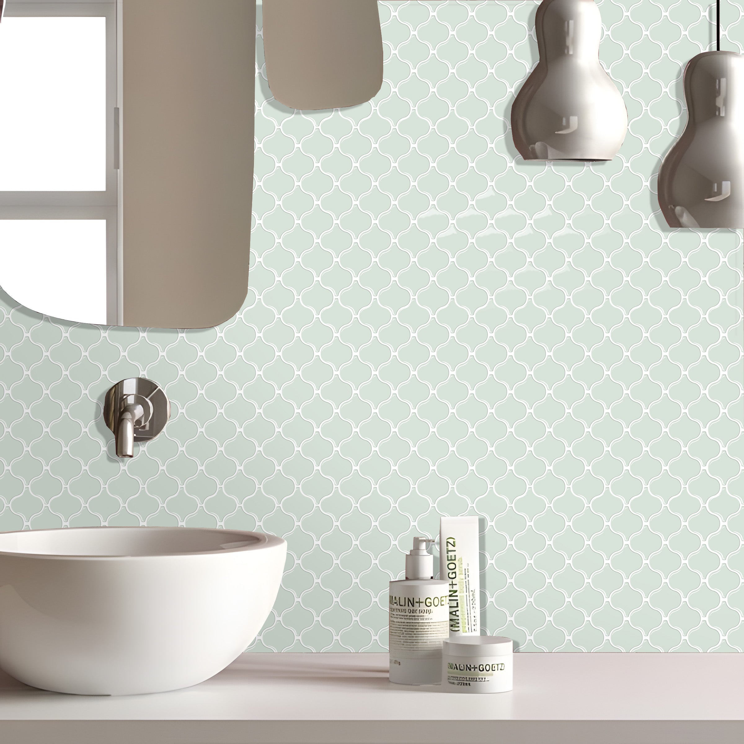 MORCART MT1602 Arabesque wall tiles, factory vanity reference