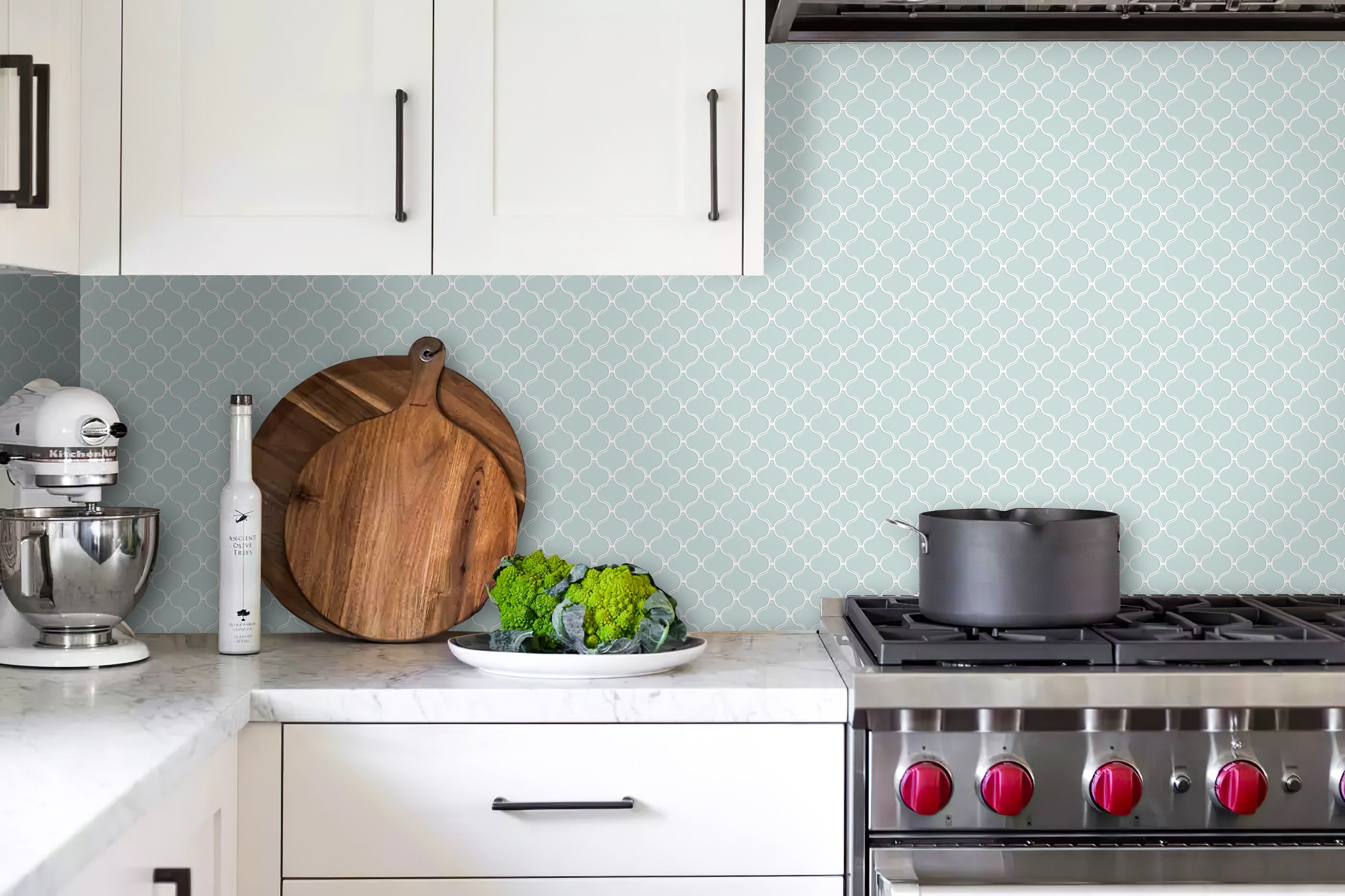 MORCART MT1603 Arabesque wall tiles, factory kitchen range reference