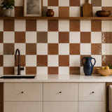 Mocha Mousse Square Grid