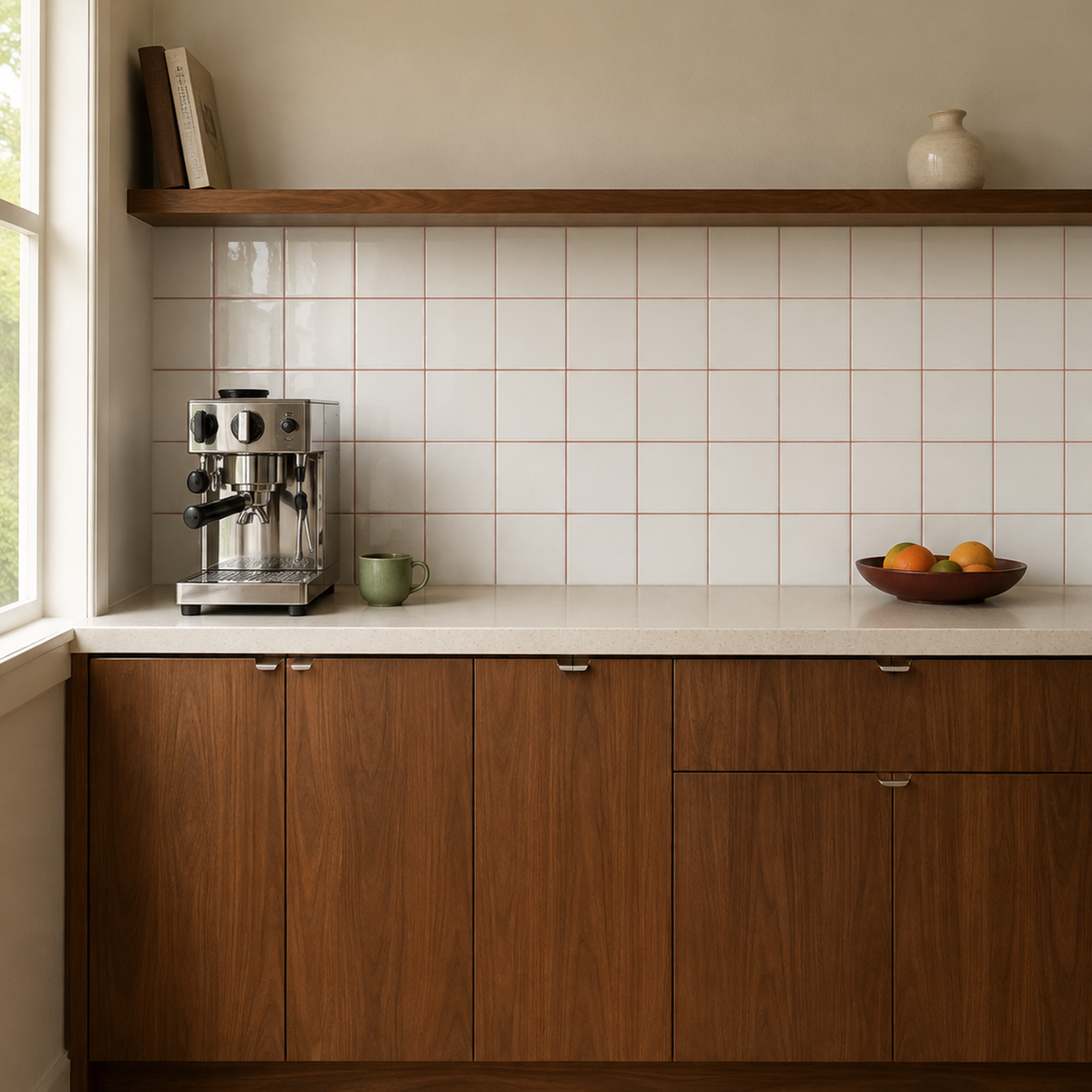 Mocha Mousse Square Grid
