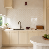 Apricot Beige Herringbone