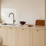 Apricot Beige Herringbone