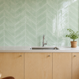 Sage Green Herringbone