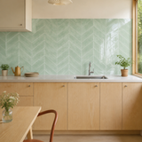 Sage Green Herringbone