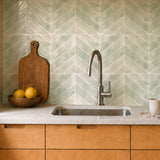 Sage Green Herringbone