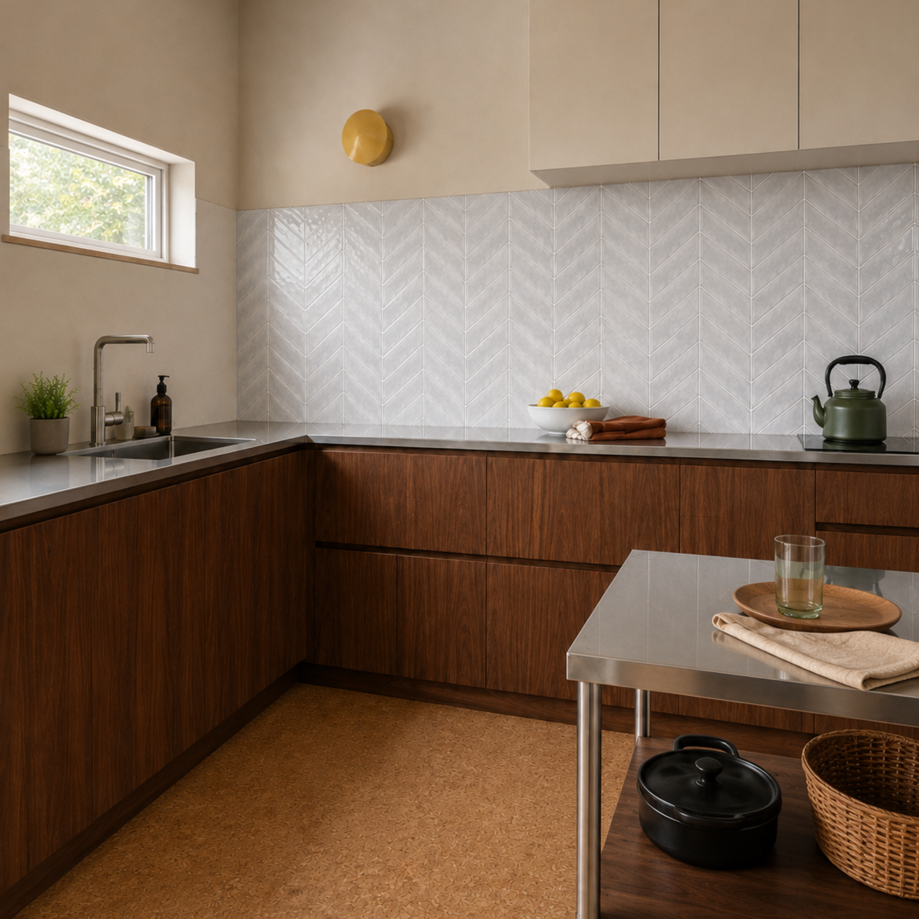 Light Grey Herringbone