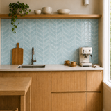 Light Blue Herringbone