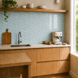 Light Blue Herringbone