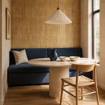 Terracotta Linear Mosaic (MT2208-XPE) — dining room, oblique wide, vertical linear peel-and-stick wall tiles