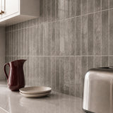 Warm Taupe Linear Mosaic