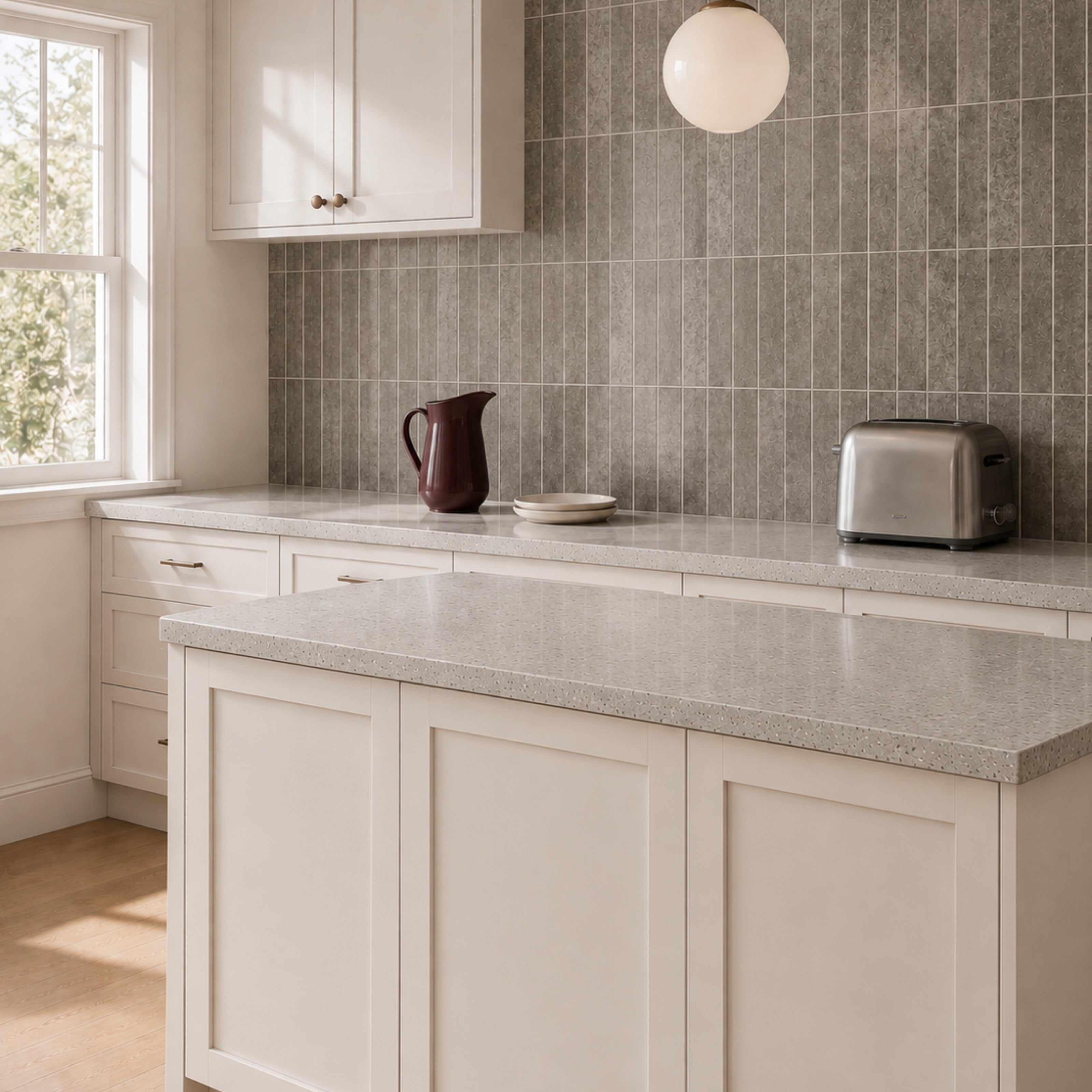 Warm Taupe Linear Mosaic