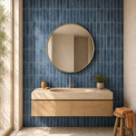Stormshore Slate (MT2212-XPE) — bathroom, front wide, vertical linear peel-and-stick wall tiles