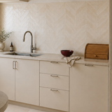 Warm Beige Herringbone