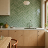 Sage Green Herringbone