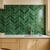 Emerald Green Herringbone