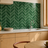 Emerald Green Herringbone