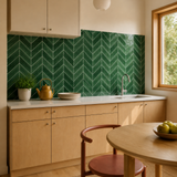 Emerald Green Herringbone