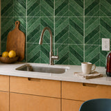 Emerald Green Herringbone