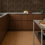 Dark Brown Herringbone