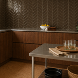 Dark Brown Herringbone