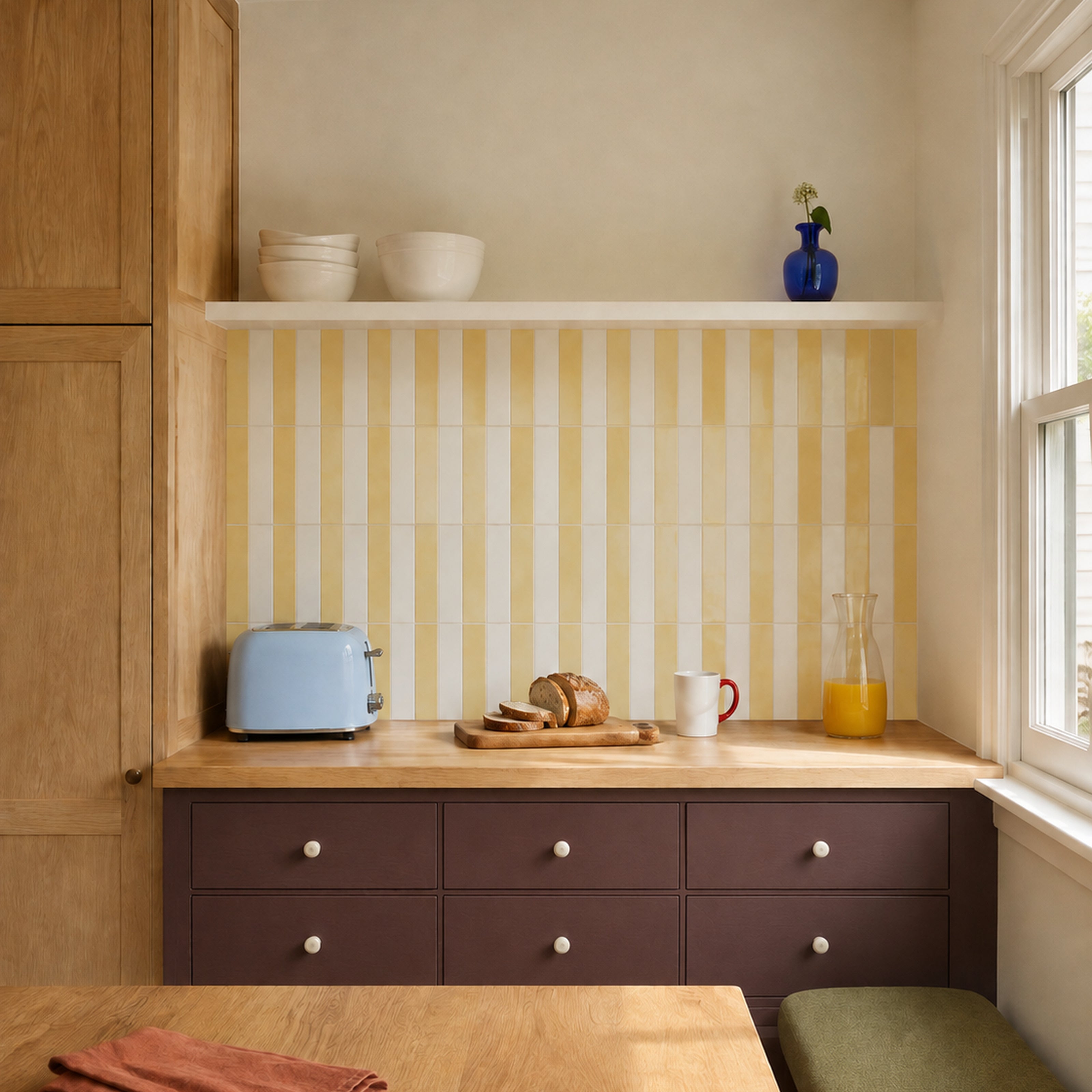Yellow & White Linear Mosaic