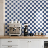 Navy & White Checkerboard