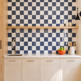 Navy & White Checkerboard