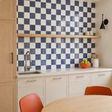 Navy & White Checkerboard