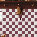 Purple & White Checkerboard