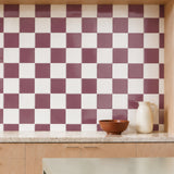 Purple & White Checkerboard