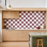 Purple & White Checkerboard