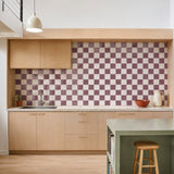 Purple & White Checkerboard