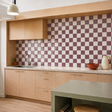 Purple & White Checkerboard