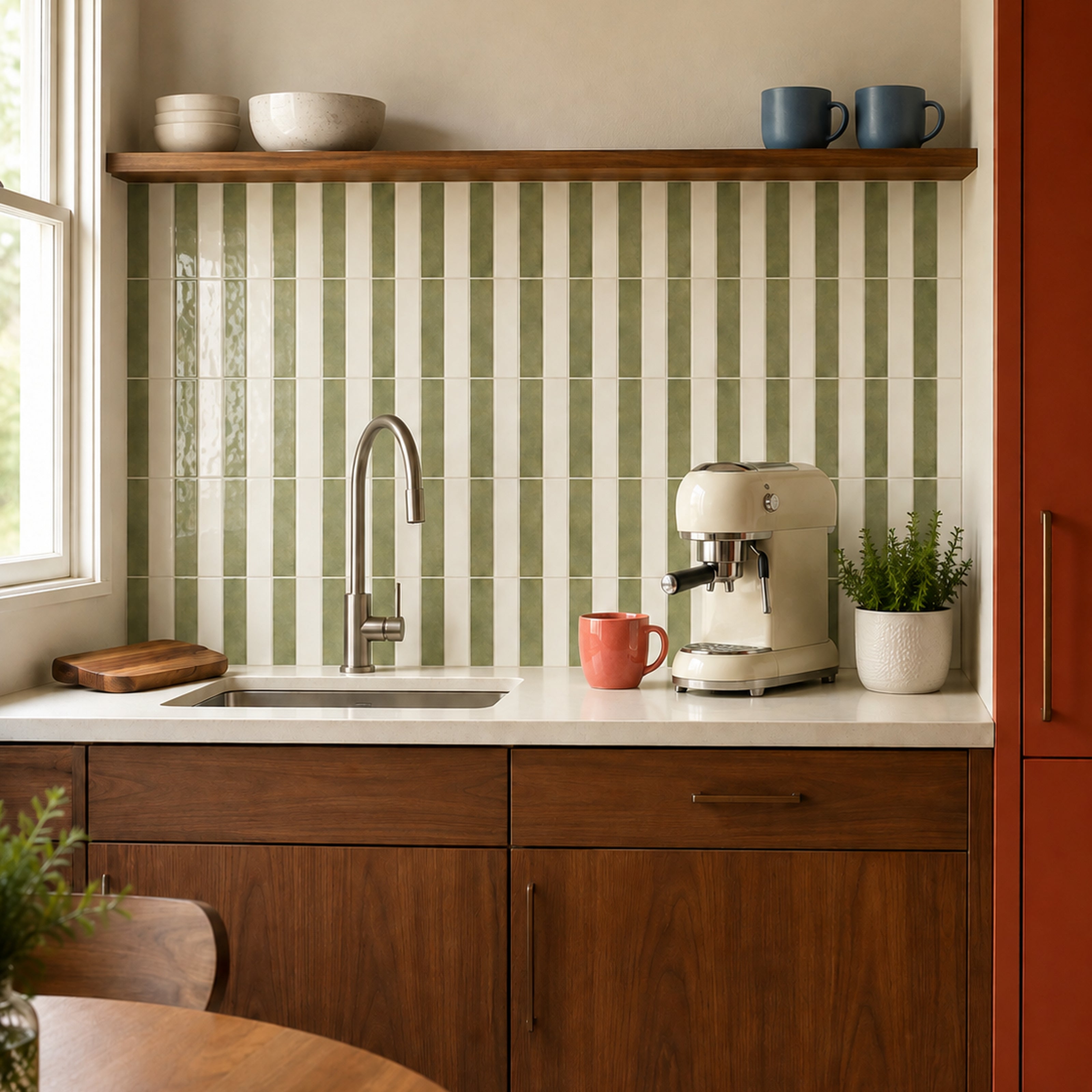 Sage Green Linear Mosaic