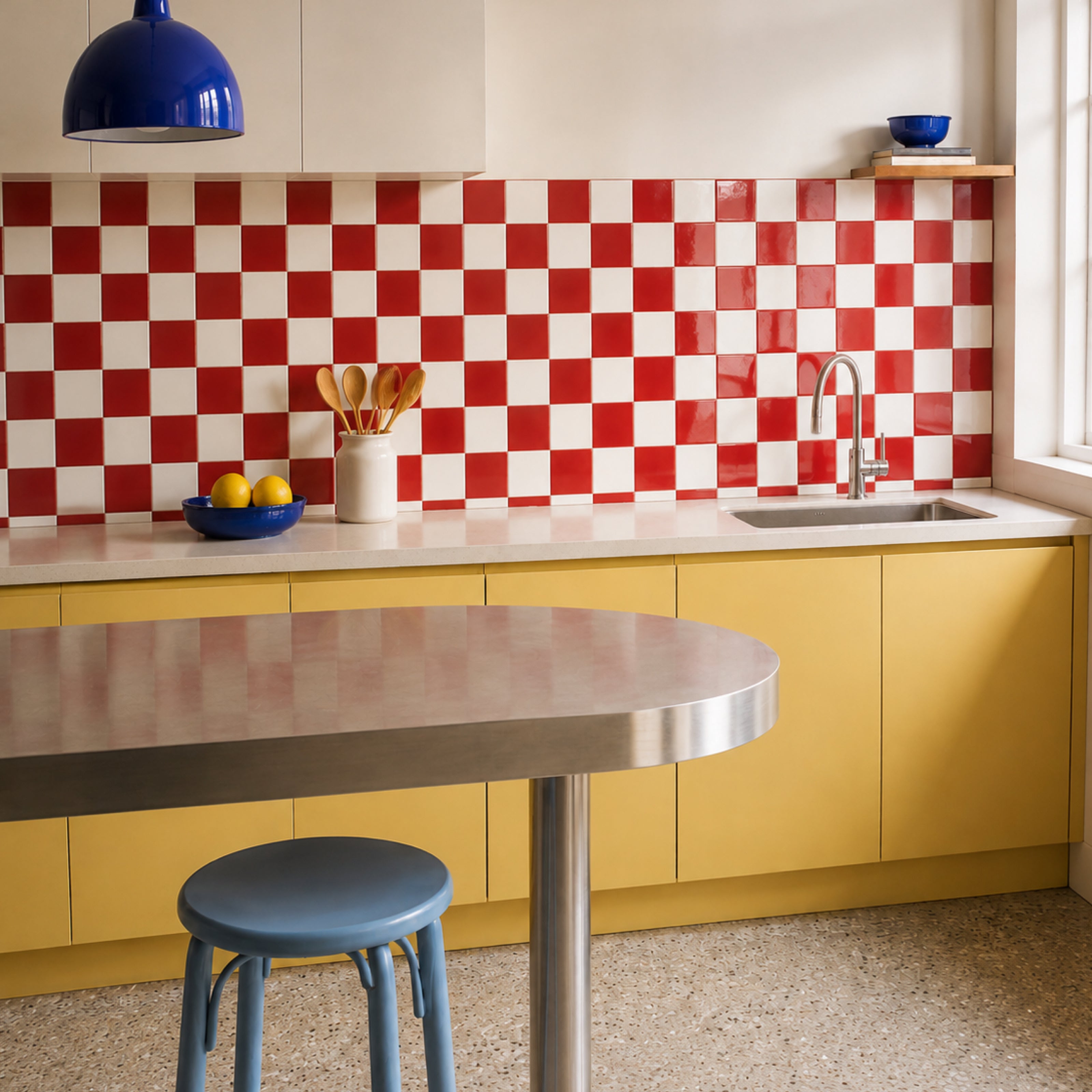 Red & White Checkerboard
