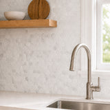 Grey & White Marble Hexagon