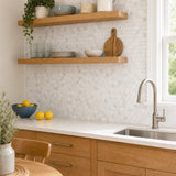 Grey & White Marble Hexagon