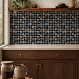 Bronze & Black Crackle Mosaic