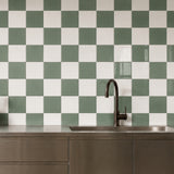 Green & White Checkerboard