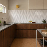 White Herringbone