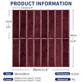 MORCART 10PCS 2.0mm Thicker Peel and Stick Linear Backsplash Tiles