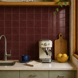 Burgundy Square Grid