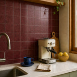 Burgundy Square Grid