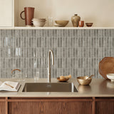 Warm Taupe Linear Mosaic